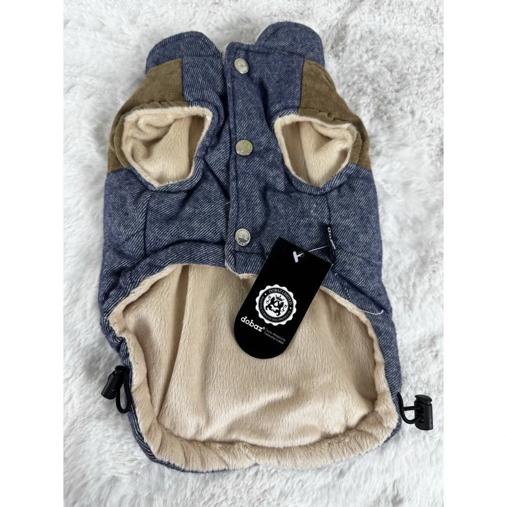 New Dobaz‎ DA17027AS Denim Suede Dog Jacket Size Medium